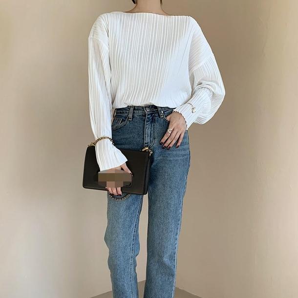 シックプリーツブラウス 4081-画像12-韓国ファッション通販POPREA［ポップリア］