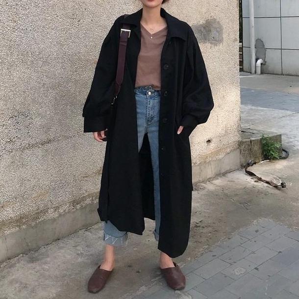 パフスリーブシングルブレストコート 3256-画像12-韓国ファッション通販POPREA［ポップリア］