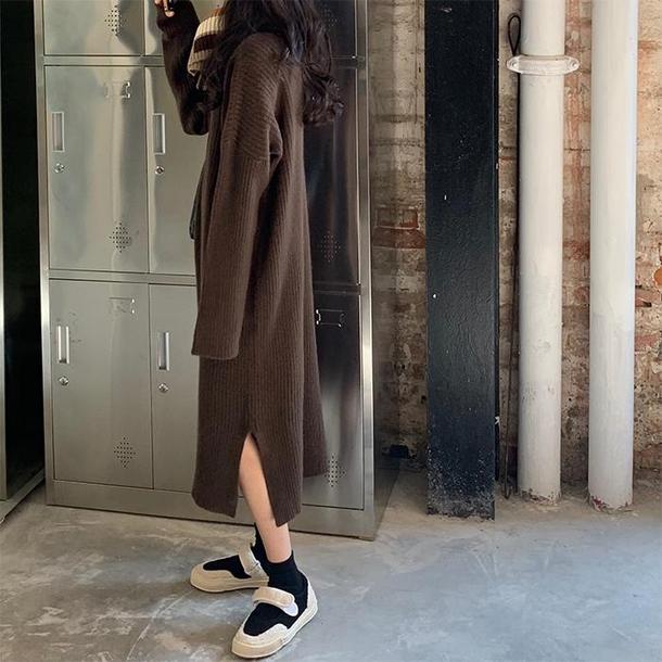 ラテカラーニットワンピース 4165-画像12-韓国ファッション通販POPREA［ポップリア］