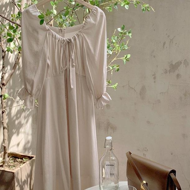 フロントギャザークラシックワンピ 4626-画像12-韓国ファッション通販POPREA［ポップリア］