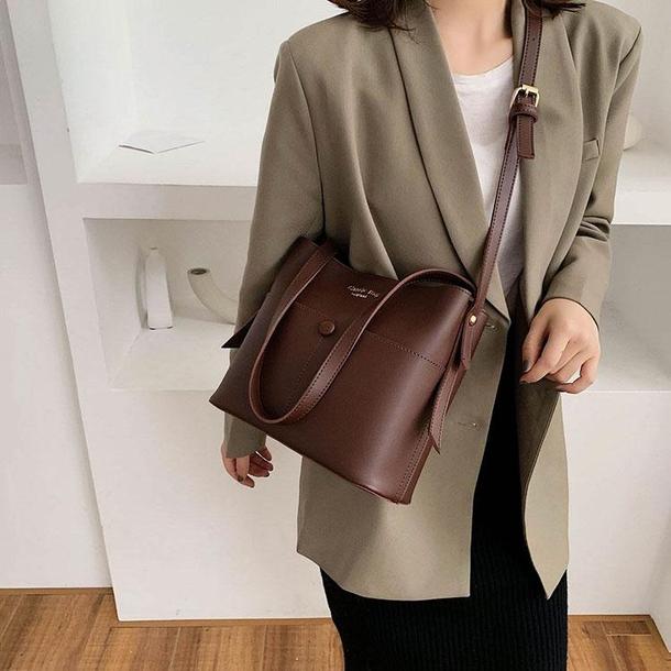 シンプルバケットショルダーバッグ 4313-画像12-韓国ファッション通販POPREA［ポップリア］