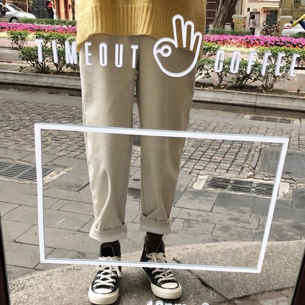 ウエストゴムカジュアルパンツ 4074-画像12-韓国ファッション通販POPREA［ポップリア］