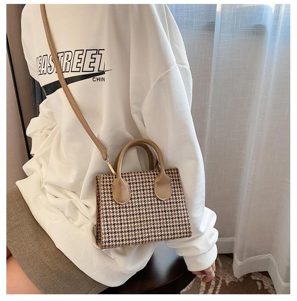 千鳥格子ショルダーバッグ 4222-画像12-韓国ファッション通販POPREA［ポップリア］