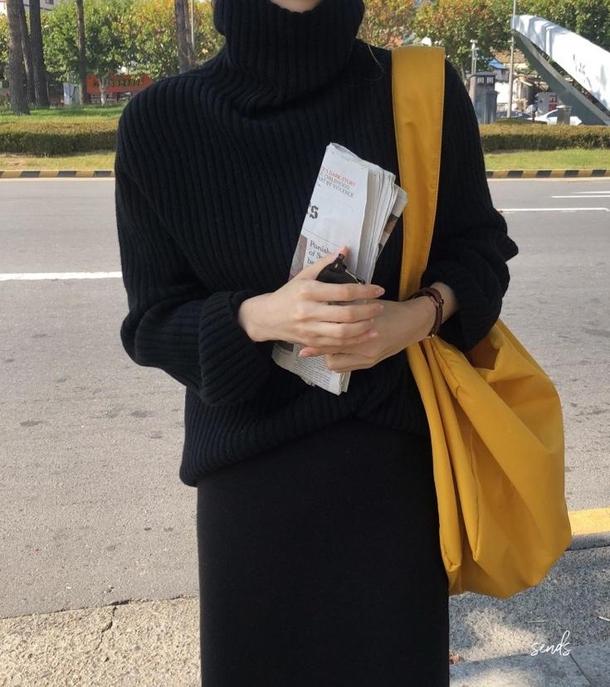 ハイネックルーズリブニット 4100-画像12-韓国ファッション通販POPREA［ポップリア］