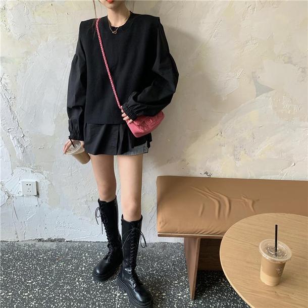 ニットベスト&袖コンシャスブラウス 4270-画像12-韓国ファッション通販POPREA［ポップリア］