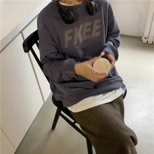 プリントラウンドネックトレーナー 3807-画像12-韓国ファッション通販POPREA［ポップリア］