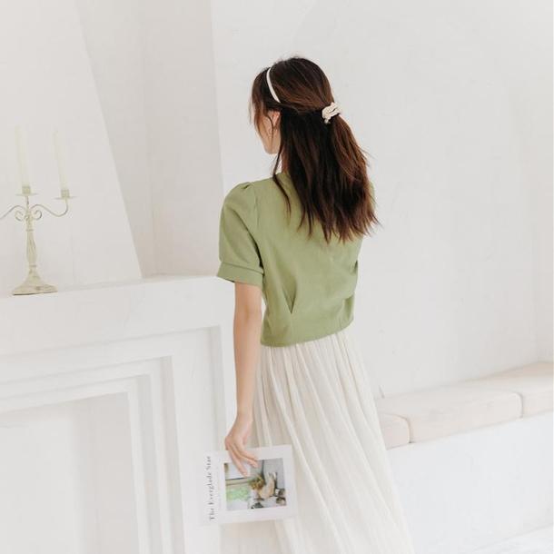 ハートネックショートトップス 4573-画像12-韓国ファッション通販POPREA［ポップリア］