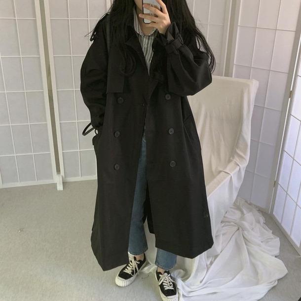 オーバーサイズトレンチコート 3817-画像12-韓国ファッション通販POPREA［ポップリア］
