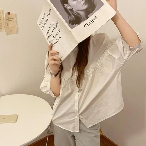 スモールレースステッチブラウス 4589-画像12-韓国ファッション通販POPREA［ポップリア］