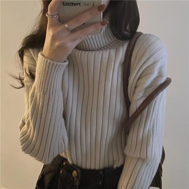 アソートハイラペルリブニット 4106-画像12-韓国ファッション通販POPREA［ポップリア］