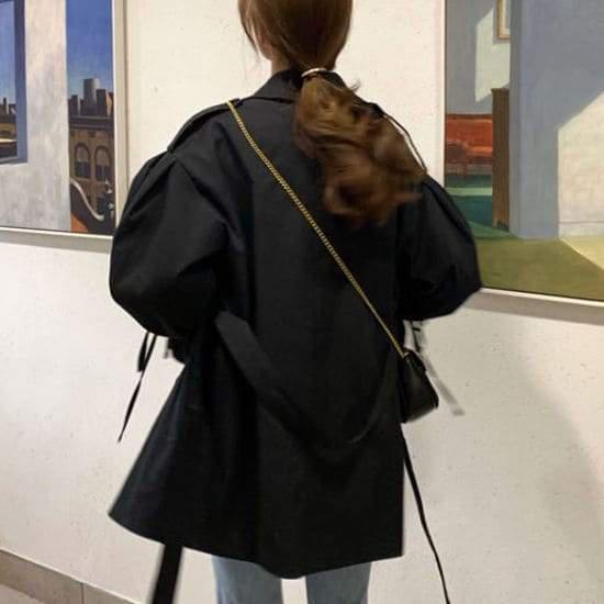 キャンディースリーブショートトレンチ 4311-画像12-韓国ファッション通販POPREA［ポップリア］