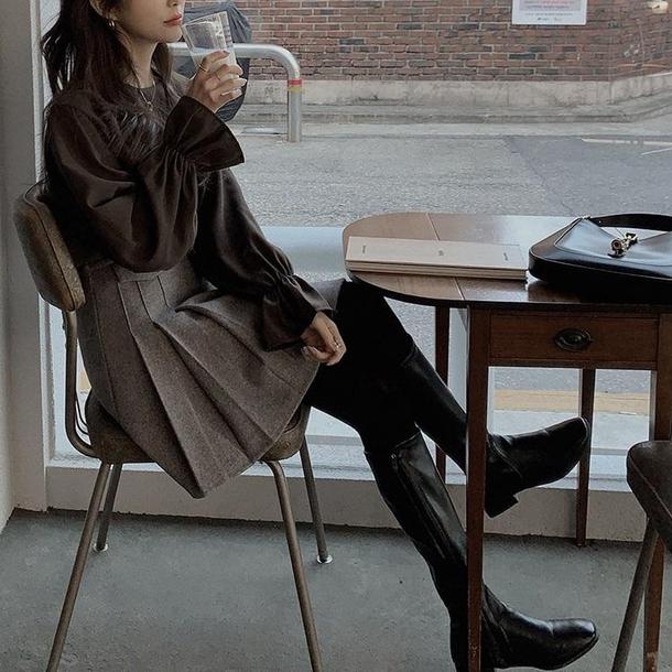 キャンディスリーブシンプルシャツ 4315-画像12-韓国ファッション通販POPREA［ポップリア］