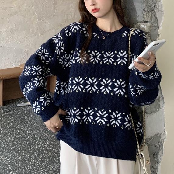 スノーフレークルーズニット 4208-画像12-韓国ファッション通販POPREA［ポップリア］