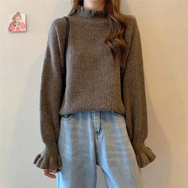 キャンディスリーブフリルニット 4297-画像13-韓国ファッション通販POPREA［ポップリア］