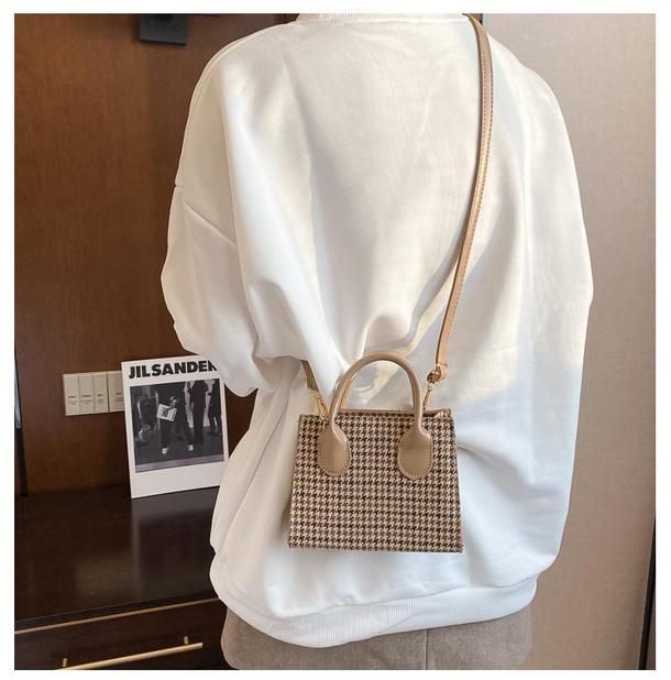 千鳥格子ショルダーバッグ 4222-画像13-韓国ファッション通販POPREA［ポップリア］