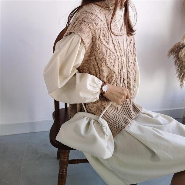 ソフトエコレザークラウドバッグ 3892-画像13-韓国ファッション通販POPREA［ポップリア］