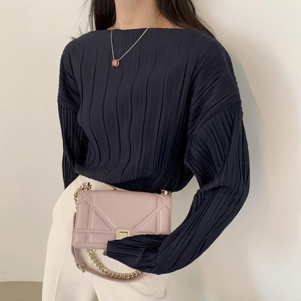 シックプリーツブラウス 4081-画像13-韓国ファッション通販POPREA［ポップリア］