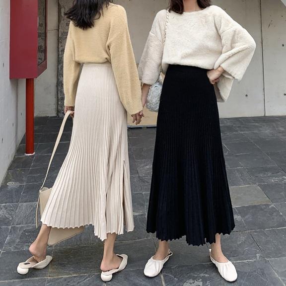 サイドスリットプリーツニットスカート 3901-画像13-韓国ファッション通販POPREA［ポップリア］