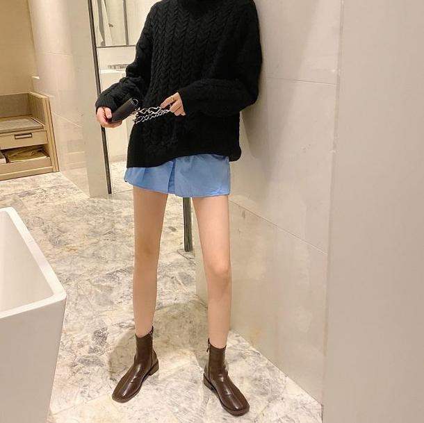 ソフトエコレザーショートブーツ 3859-画像13-韓国ファッション通販POPREA［ポップリア］