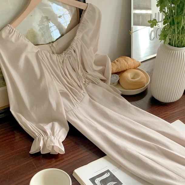 フロントギャザークラシックワンピ 4626-画像13-韓国ファッション通販POPREA［ポップリア］