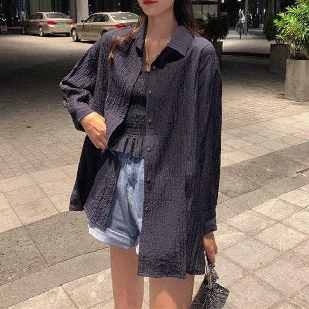 オーバーシャツ＆キャミ 3457-画像13-韓国ファッション通販POPREA［ポップリア］