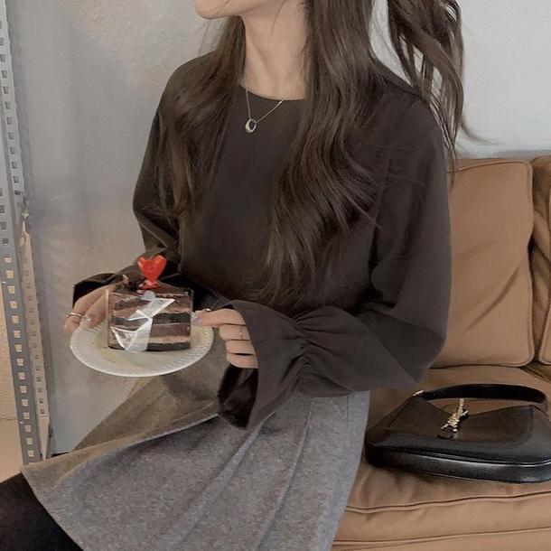 キャンディスリーブシンプルシャツ 4315-画像13-韓国ファッション通販POPREA［ポップリア］