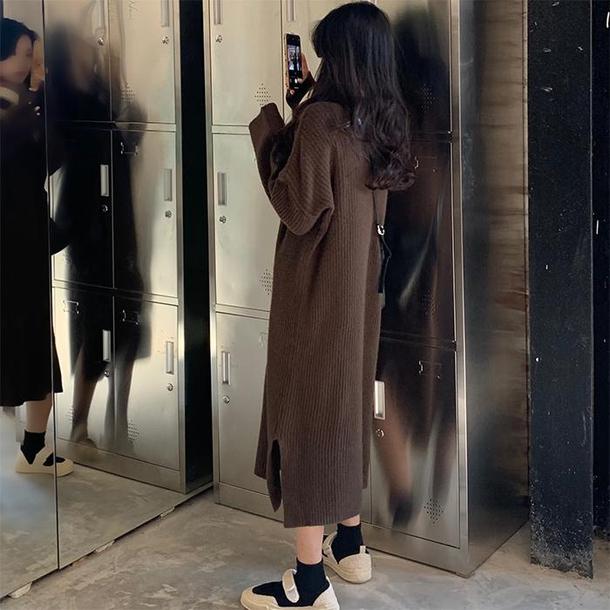 ラテカラーニットワンピース 4165-画像13-韓国ファッション通販POPREA［ポップリア］