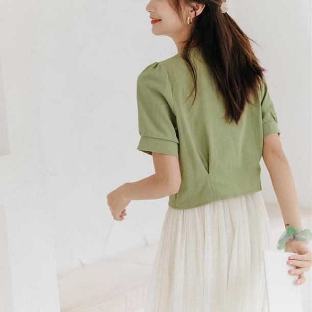 ハートネックショートトップス 4573-画像13-韓国ファッション通販POPREA［ポップリア］