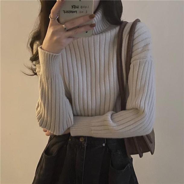 アソートハイラペルリブニット 4106-画像13-韓国ファッション通販POPREA［ポップリア］