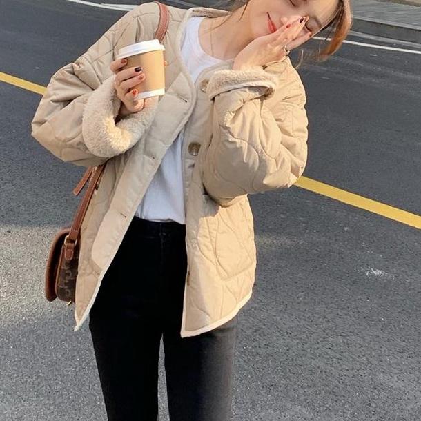 リバーシブルキルティングボアジャケット 3996-画像13-韓国ファッション通販POPREA［ポップリア］