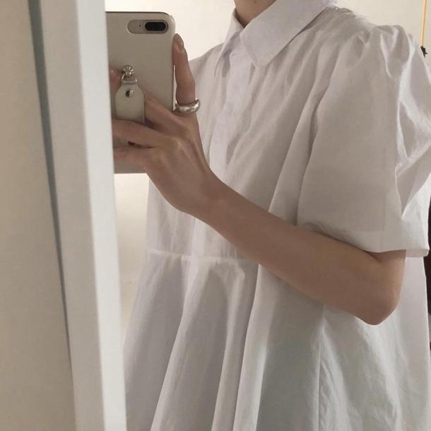 バックプリーツパフスリーブシャツ 4532-画像13-韓国ファッション通販POPREA［ポップリア］