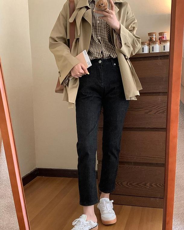 ブラックデニムストレートパンツ 4029-画像14-韓国ファッション通販POPREA［ポップリア］