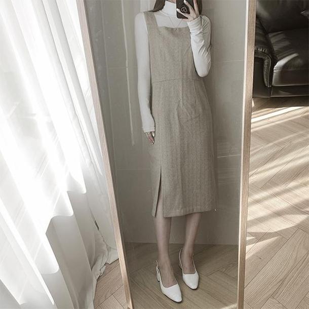 フレンチフェイクウールジャンスカ 4158-画像14-韓国ファッション通販POPREA［ポップリア］