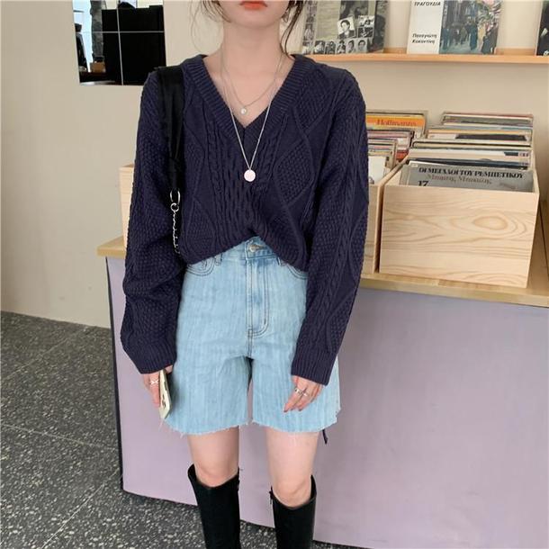 バックストラップショートニット 3925-画像14-韓国ファッション通販POPREA［ポップリア］