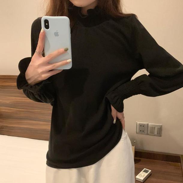 フリルフレアスリーブシャツ 4221-画像14-韓国ファッション通販POPREA［ポップリア］