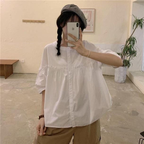 スモールレースステッチブラウス 4589-画像14-韓国ファッション通販POPREA［ポップリア］