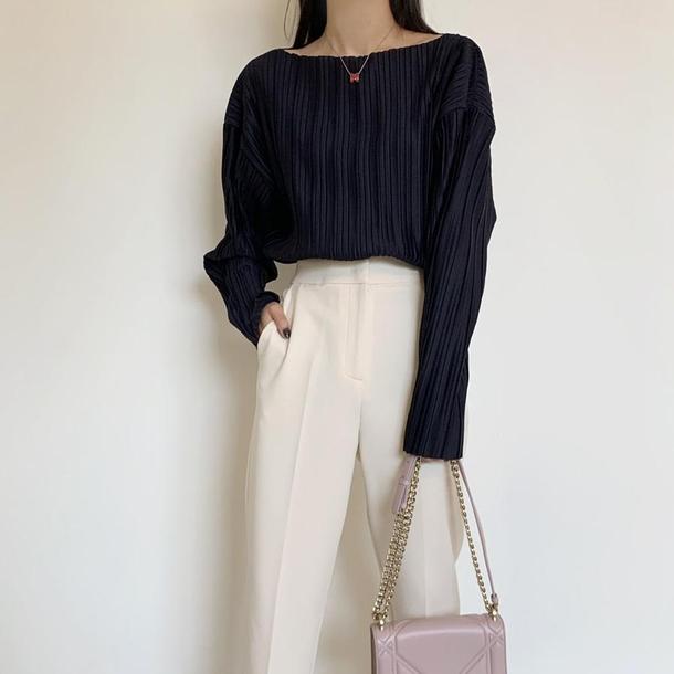 シックプリーツブラウス 4081-画像14-韓国ファッション通販POPREA［ポップリア］