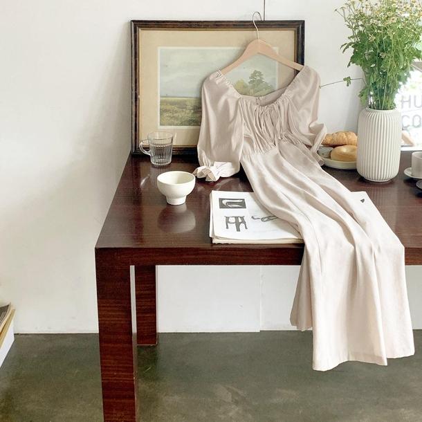 フロントギャザークラシックワンピ 4626-画像14-韓国ファッション通販POPREA［ポップリア］