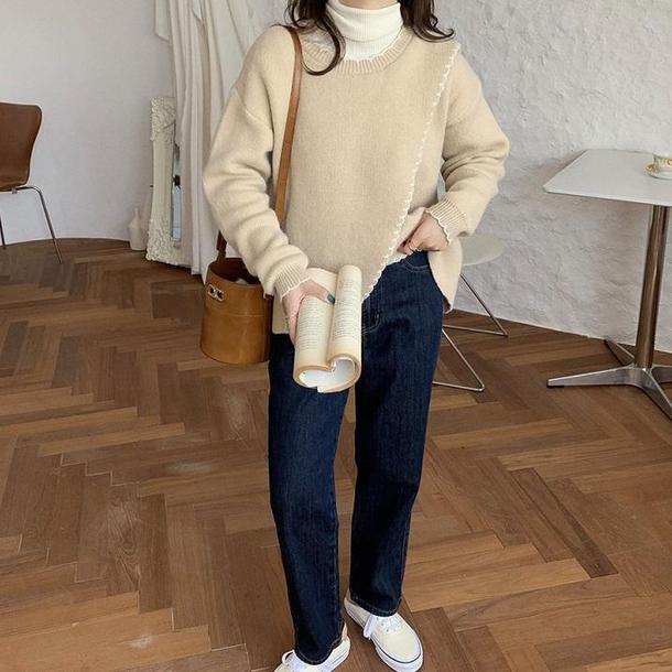 イレギュラーフリルニット 4119-画像14-韓国ファッション通販POPREA［ポップリア］