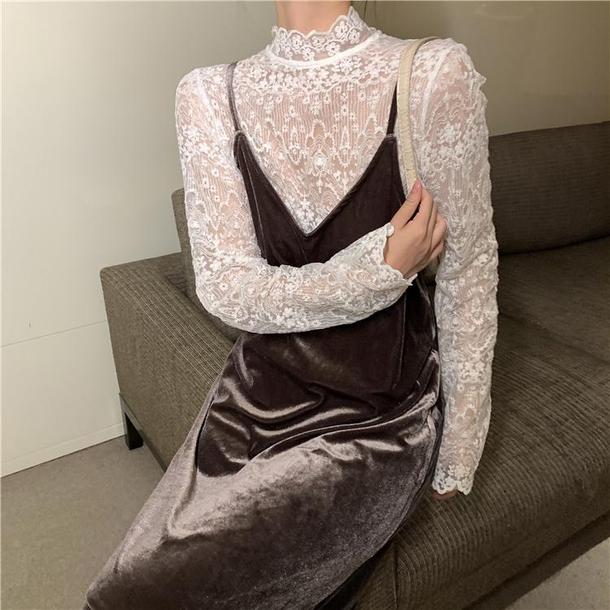 ベロアマーメイドキャミワンピ 4085-画像14-韓国ファッション通販POPREA［ポップリア］