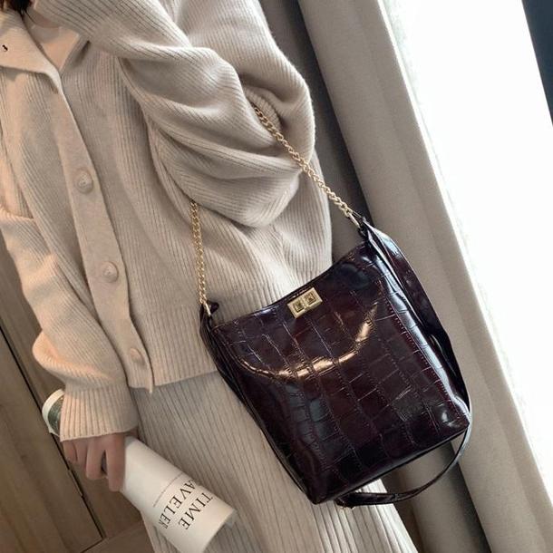 クロコパターンチェーンバッグ 3985-画像15-韓国ファッション通販POPREA［ポップリア］