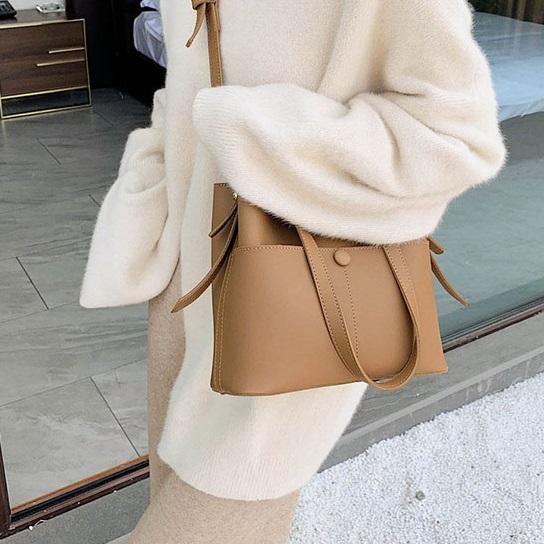 シンプルバケットショルダーバッグ 4313-画像15-韓国ファッション通販POPREA［ポップリア］