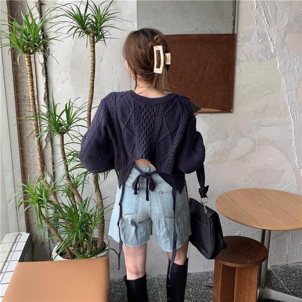 バックストラップショートニット 3925-画像15-韓国ファッション通販POPREA［ポップリア］