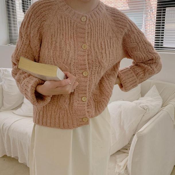 ラウンドネックウォームツイストカーディガン 4279-画像15-韓国ファッション通販POPREA［ポップリア］