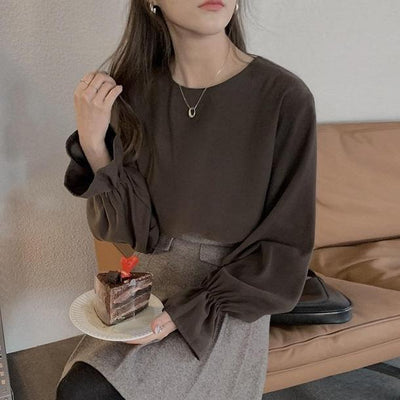 キャンディスリーブシンプルシャツ 4315-画像15-韓国ファッション通販POPREA［ポップリア］