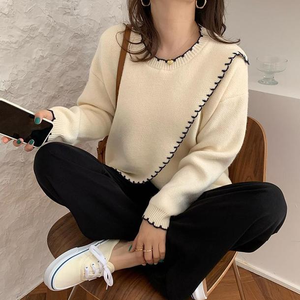 イレギュラーフリルニット 4119-画像15-韓国ファッション通販POPREA［ポップリア］