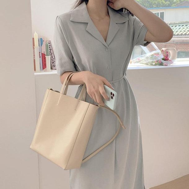 オープンカラーワンピース 4535-画像15-韓国ファッション通販POPREA［ポップリア］