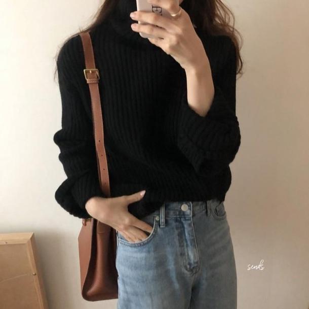 ハイネックルーズリブニット 4100-画像15-韓国ファッション通販POPREA［ポップリア］