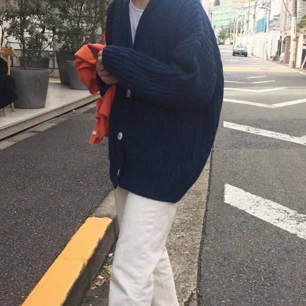 ルーズパフスリーブカーディガン 3946-画像15-韓国ファッション通販POPREA［ポップリア］