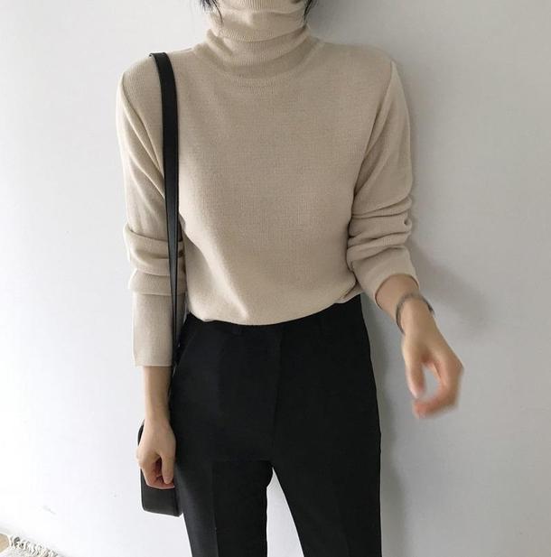 ハイネックソフトフィットニット 4067-画像15-韓国ファッション通販POPREA［ポップリア］